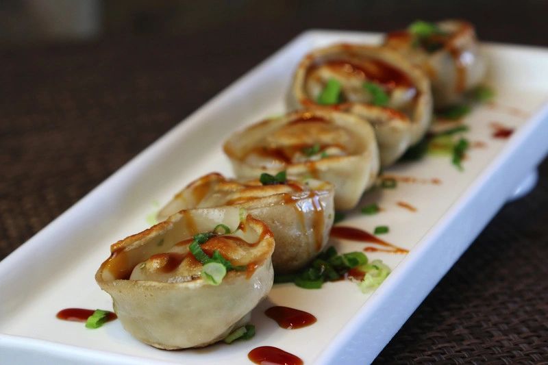 5 or 10 HouseMade Dumplings panfried or steamed potato, shiitake